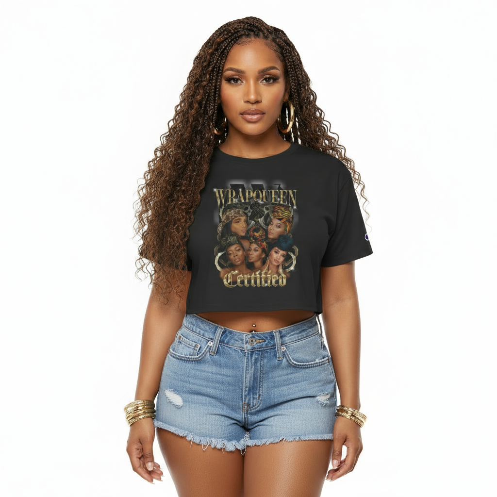 WQ + Champion 90s Vintage Cropped T-Shirt
