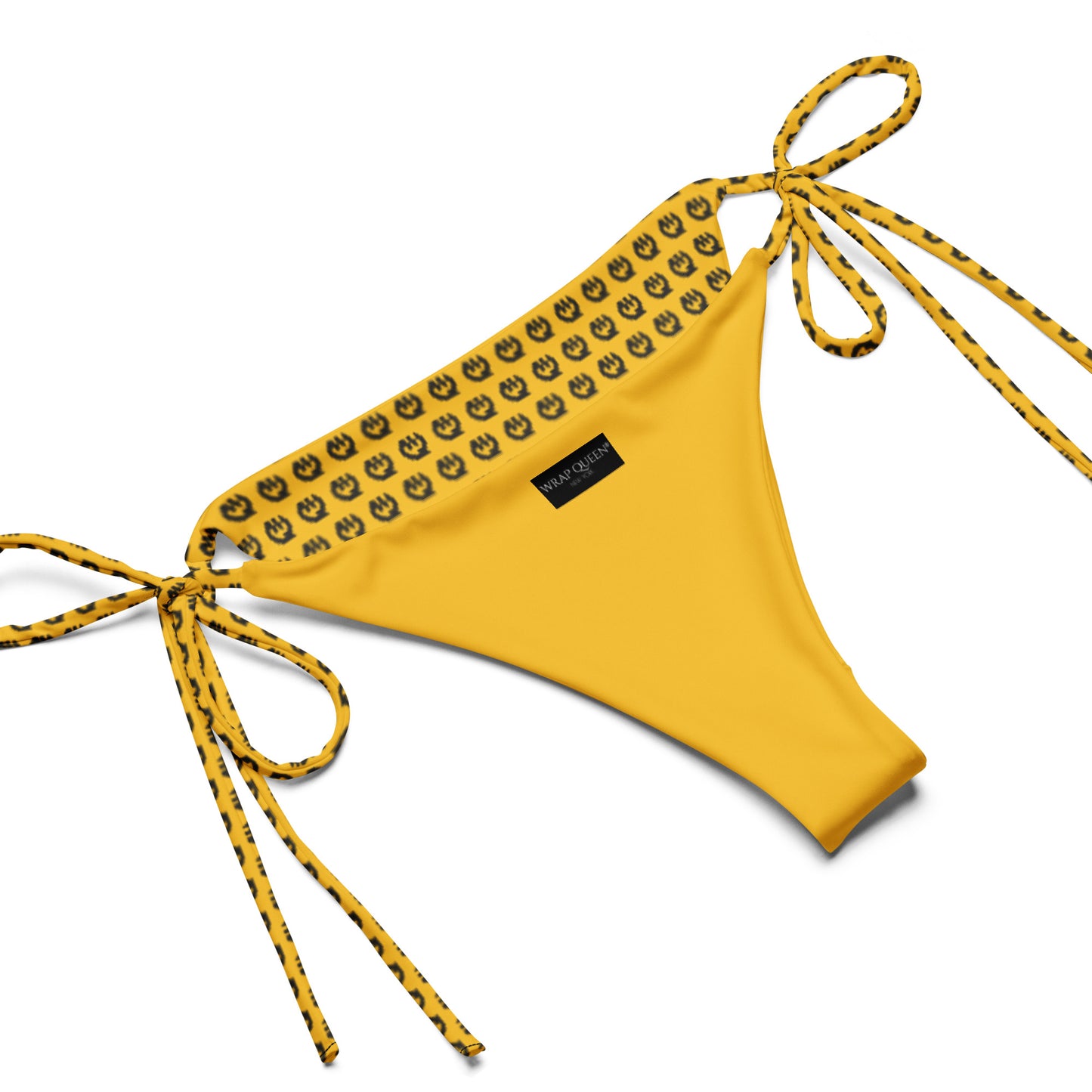 Yellow WQ Monogram String Bikini