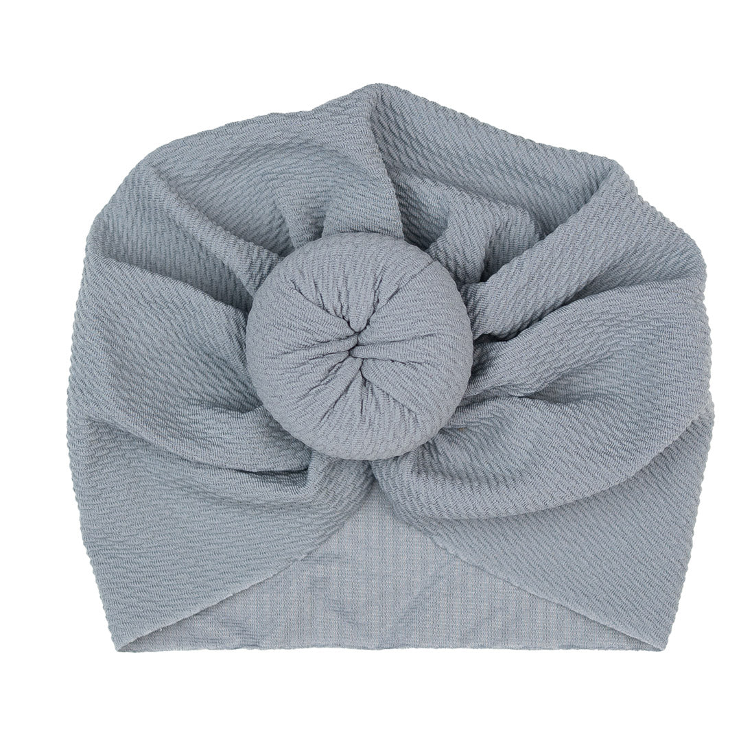 Baby Queen Grey Textured Bun Head Wrap