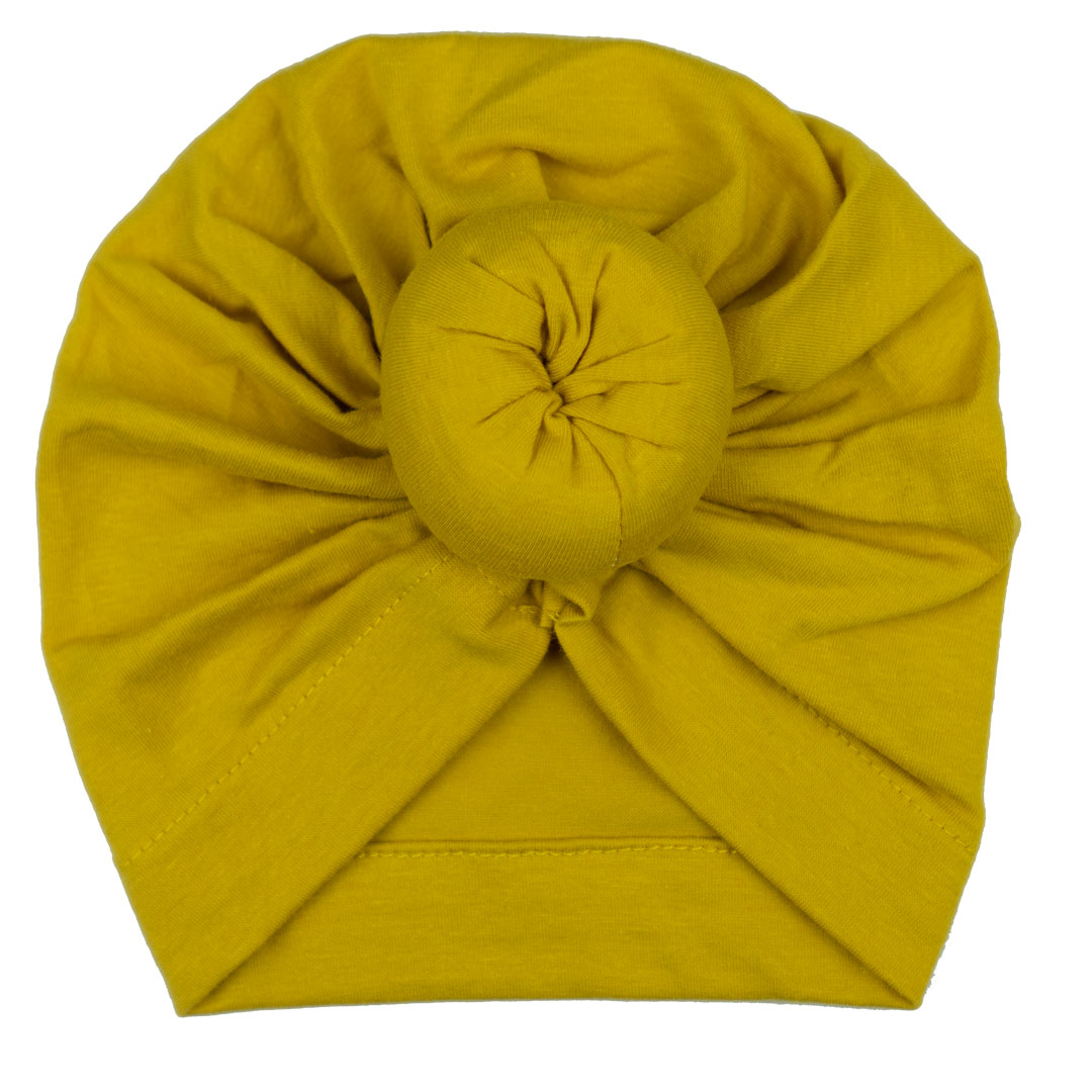 Baby Queen Mustard Bun Head Wrap