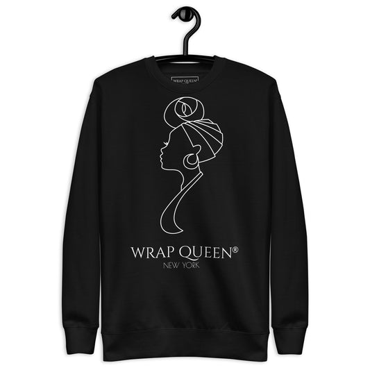 WrapQueen Crown Premium Black Sweatshirt